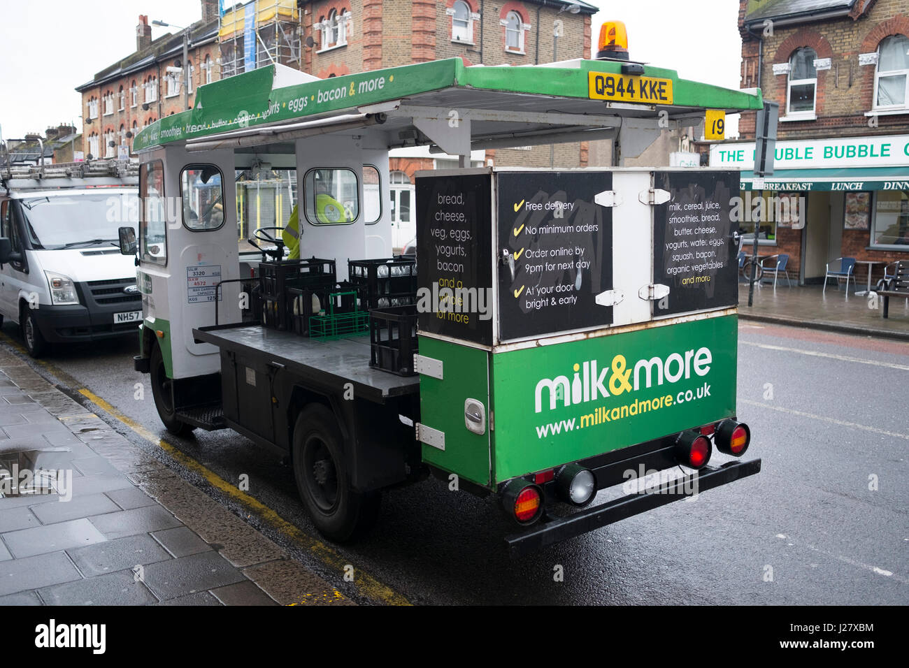 Milk float in Earlsfield in London, England, United Kingdom. In Britain