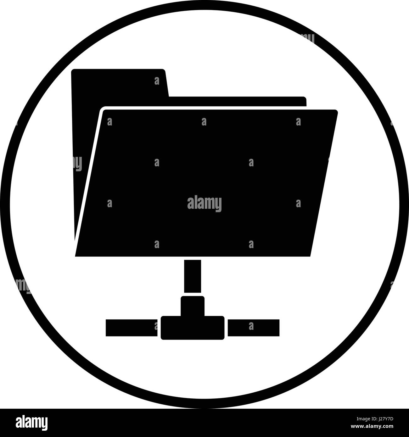 Folder icon desktop Black and White Stock Photos & Images - Alamy