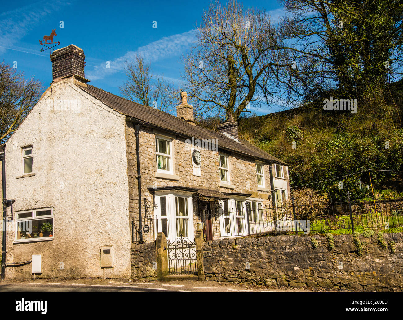 the old clock cottage Bradwell Derbyshire Ray Boswell Stock Photo Alamy