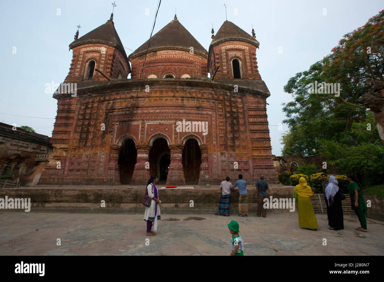 The Pancharatna Govinda Temple at Puthia in Rajshahi, Bangladesh. Stock Photo