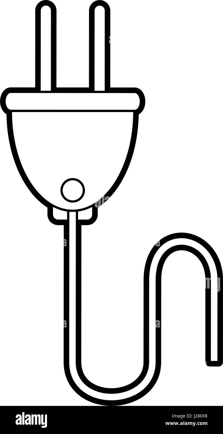 isolated plug with cord icon image Stock Vector Image & Art - Alamy