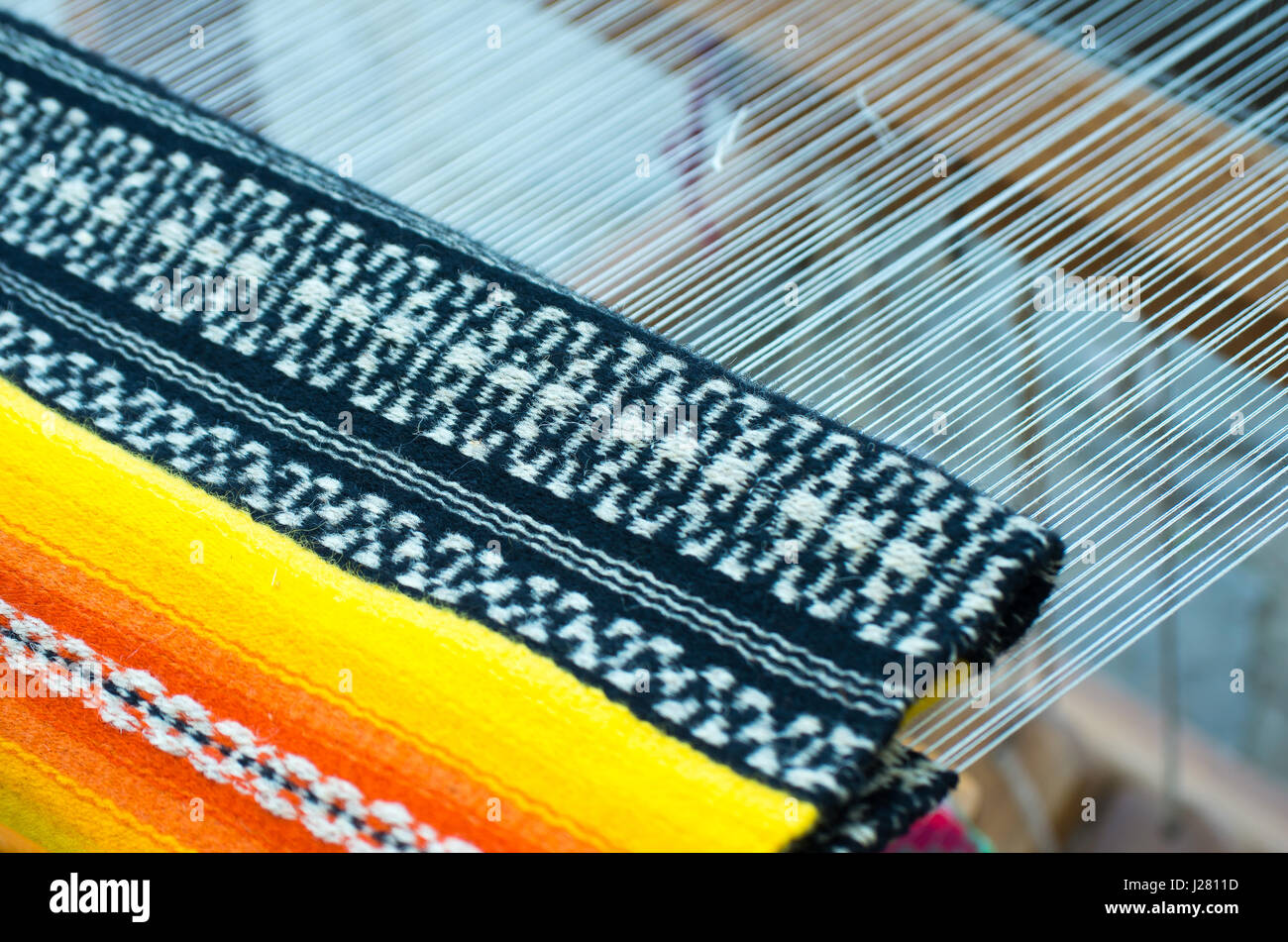 Hand weaving loom Stock Photo