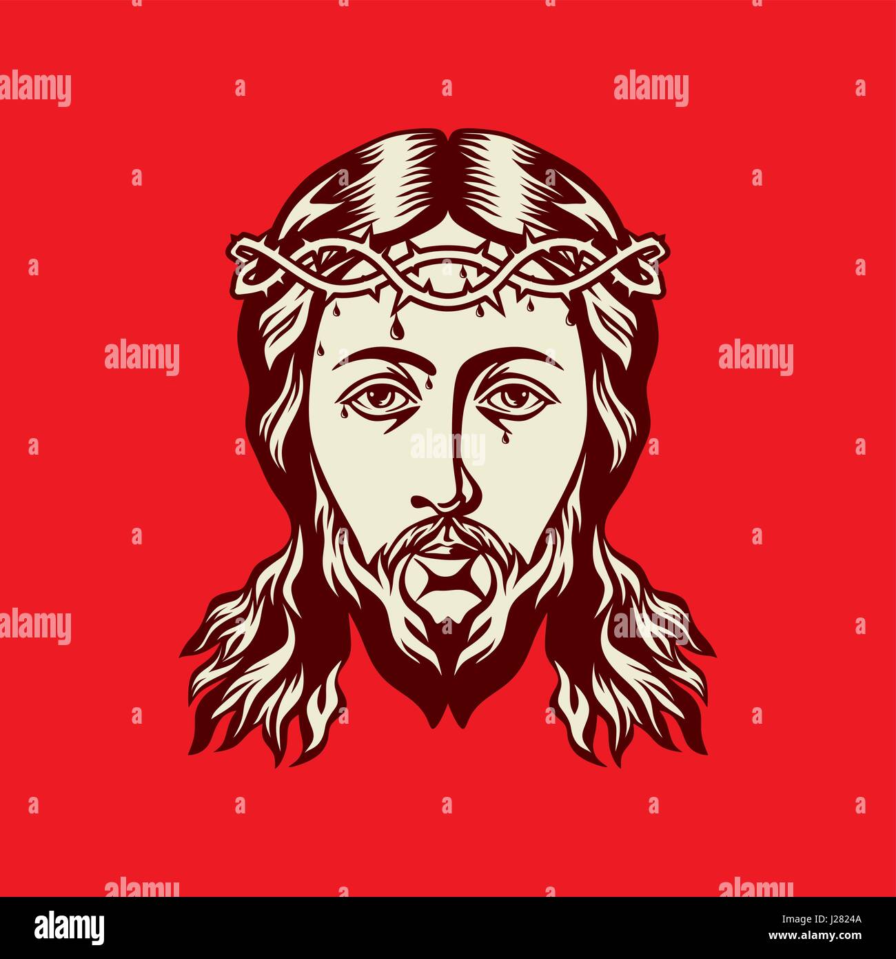 The Face of the Lord and Savior Jesus Christ Stock Vector Image & Art ...