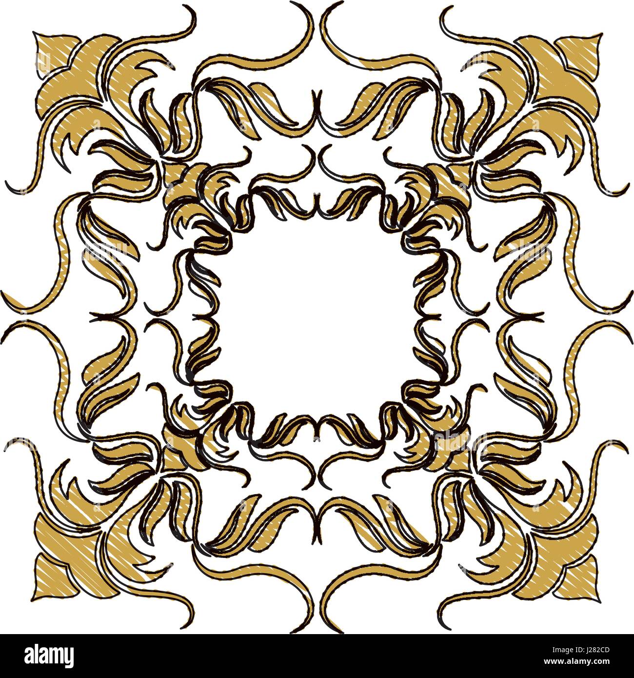 golden ornate decor heraldry floral image Stock Vector Image & Art Alamy