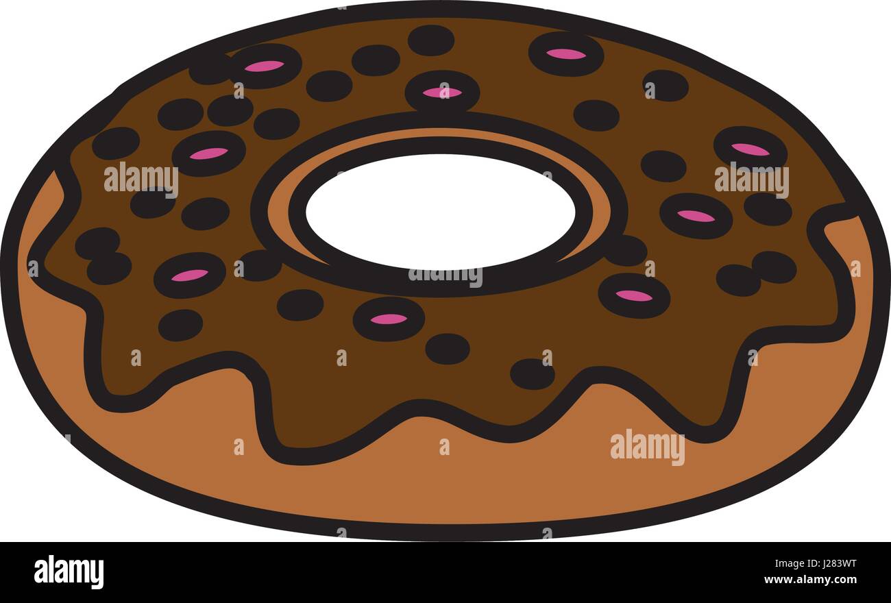 delicious sweet donut bakery snack Stock Vector Image & Art - Alamy