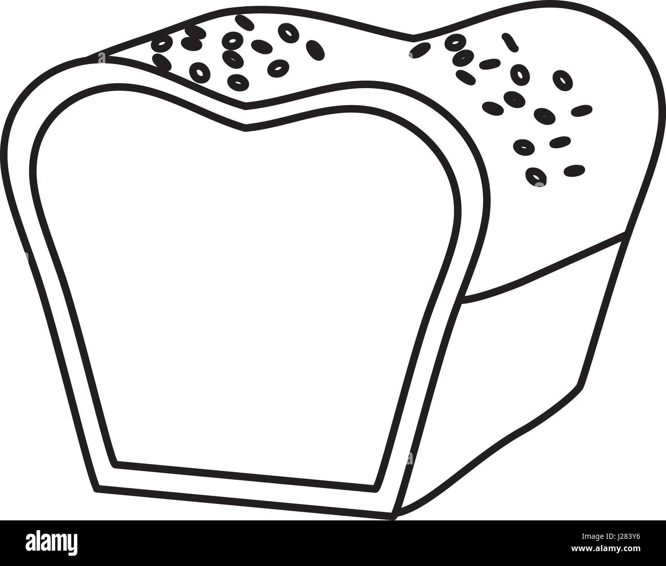 line delicious fresh bakery bread food Stock Vector Image & Art - Alamy