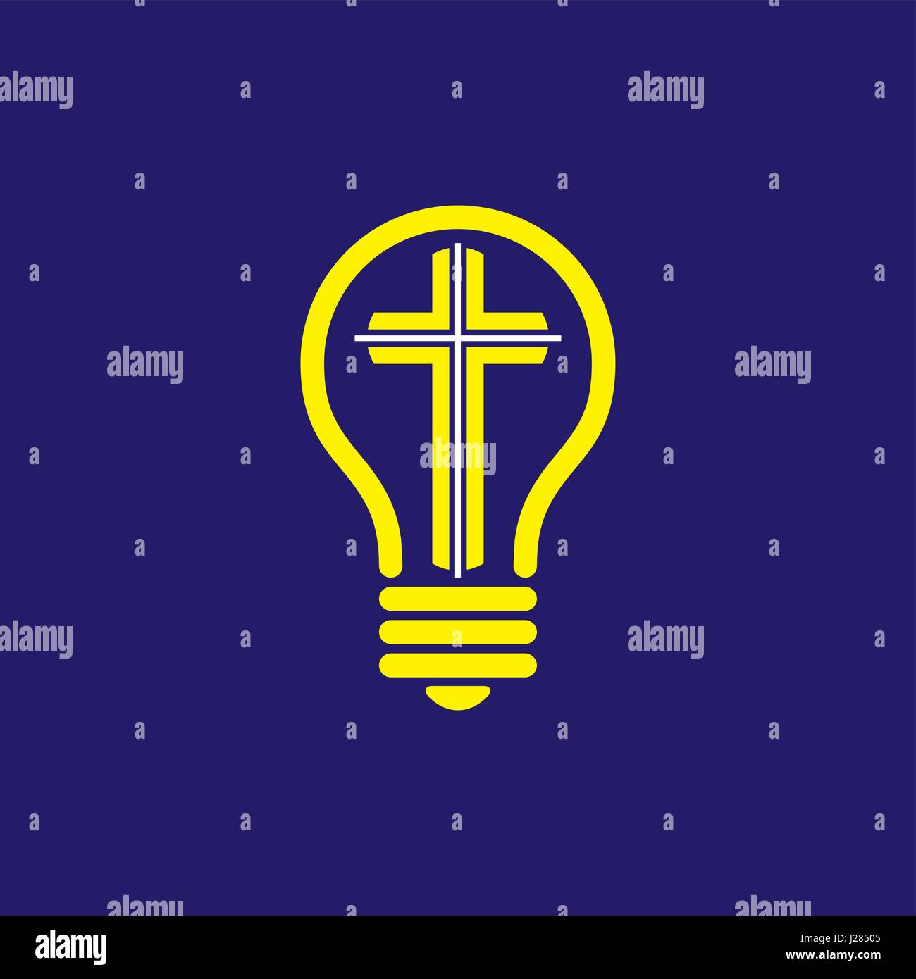 Church logo. God's lamp Stock Vector