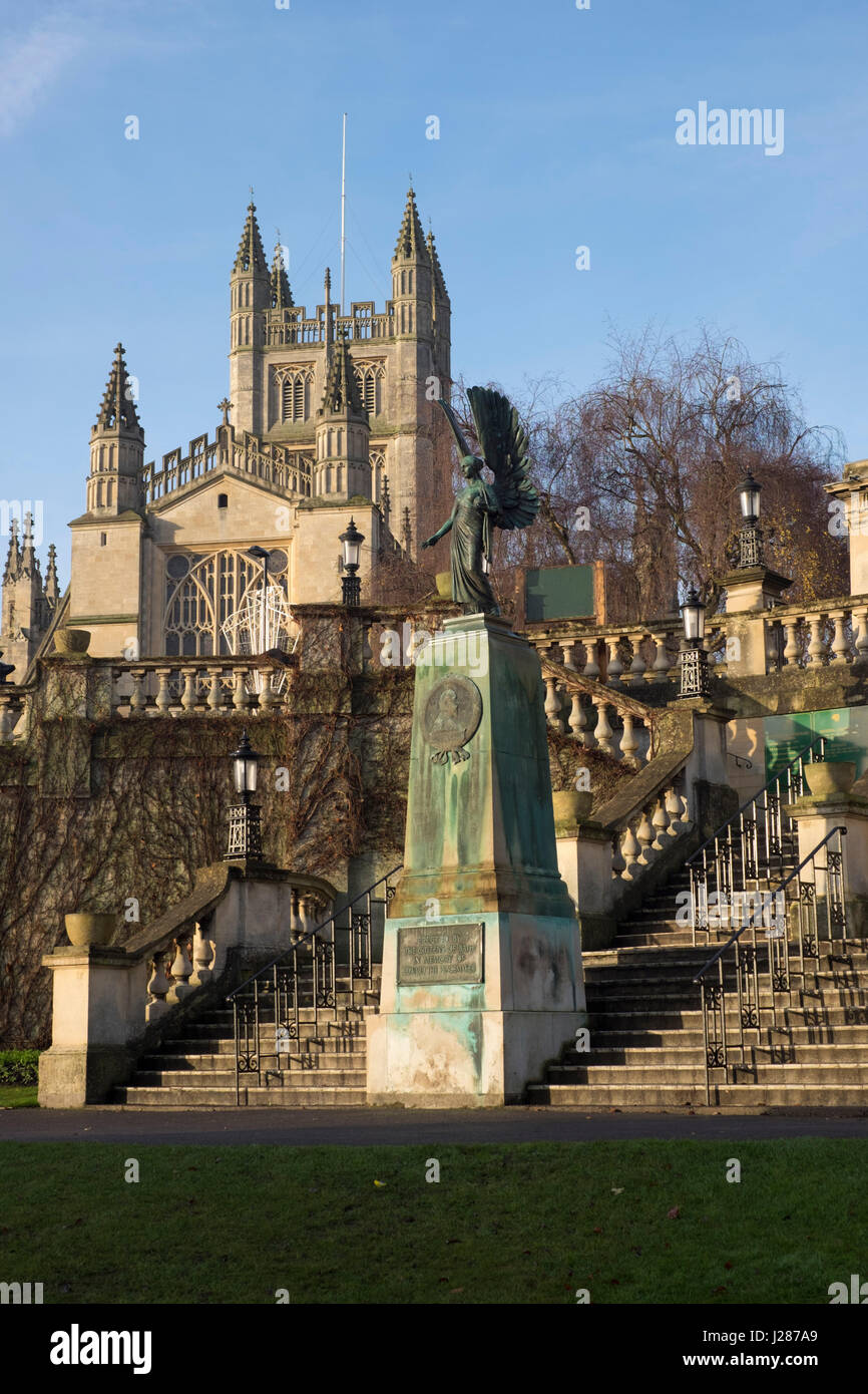 Bath abbey from gardens hi-res stock photography and images - Alamy