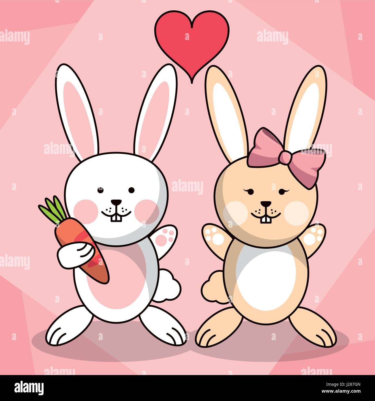 Lovely couple cute rabbit hi-res stock photography and images - Alamy