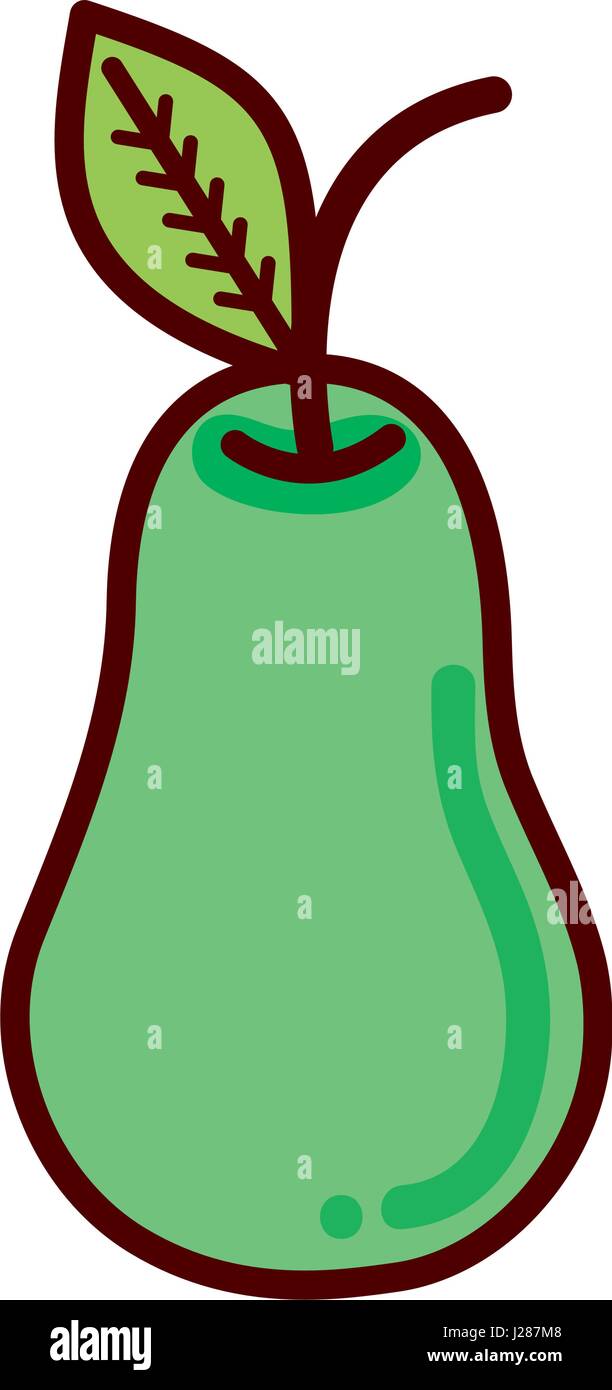 green delicious pear healthy fruit Stock Vector Image & Art - Alamy