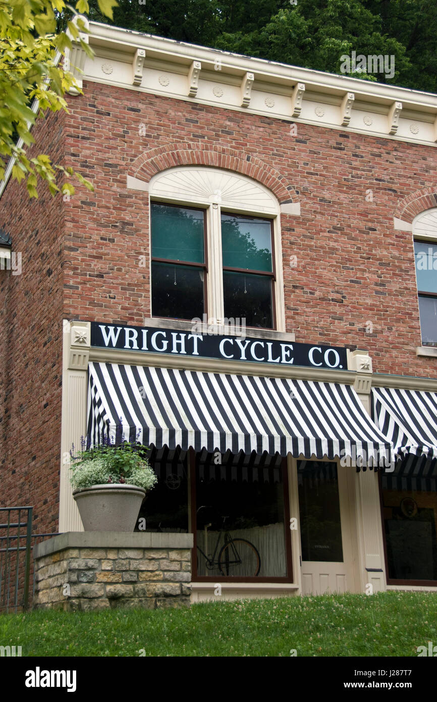 A reproduction of the Wright Brothers bicycle shop at Carillon Historical  Park in Dayton, Ohio Stock Photo - Alamy