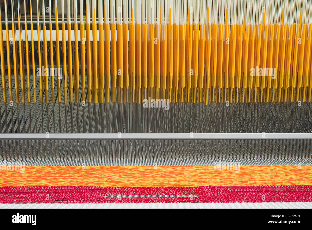 France, Centre France, Felletin, computerized weaving loom Jacquard in