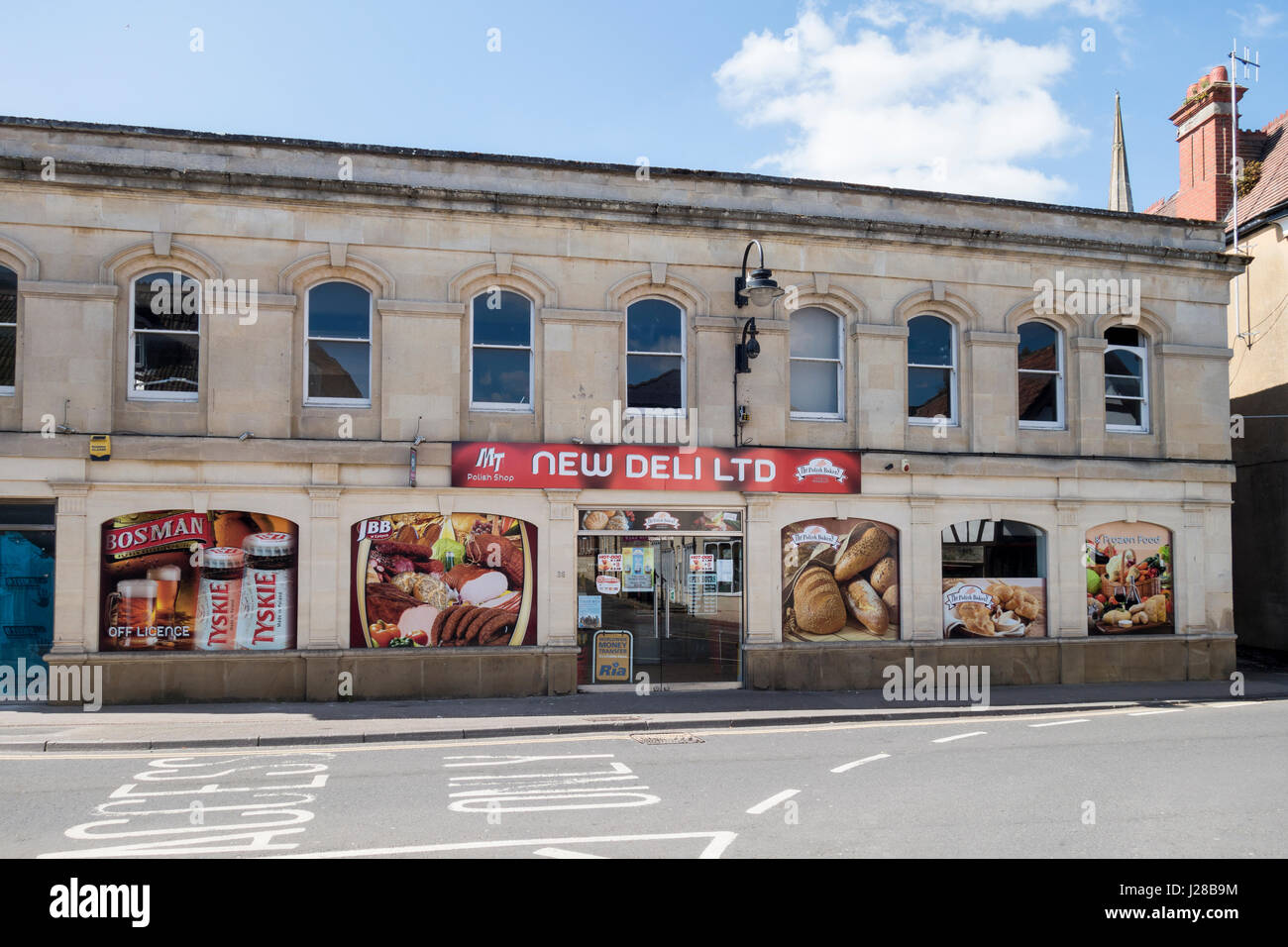 New Deli Ltd supermarket, Trowbridge, Wiltshire, England, UK Stock Photo