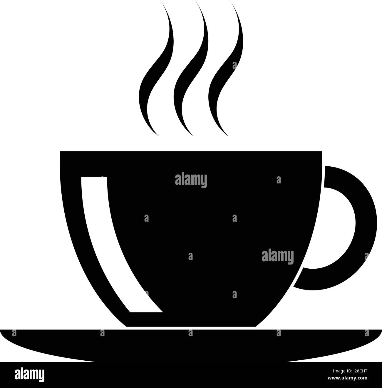 Coffee cup flat icon isolate on white background vector illustration ...