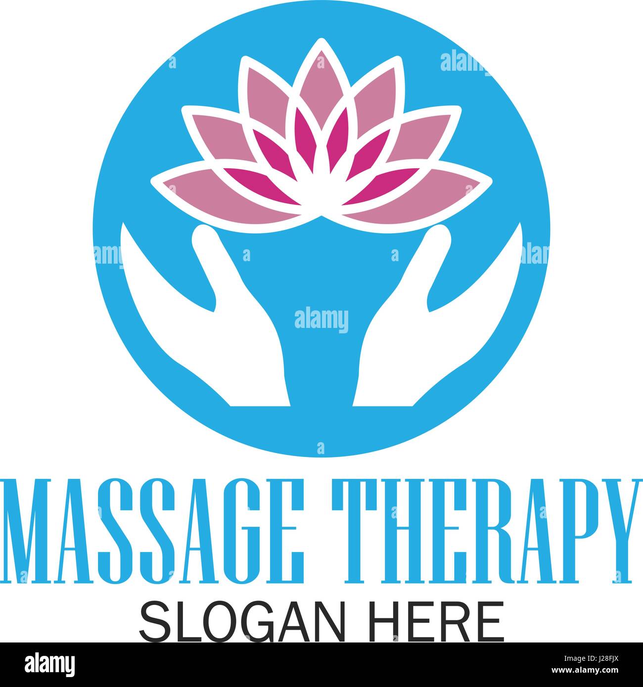 Massage Therapy Logo With Text Space For Your Slogan Tagline