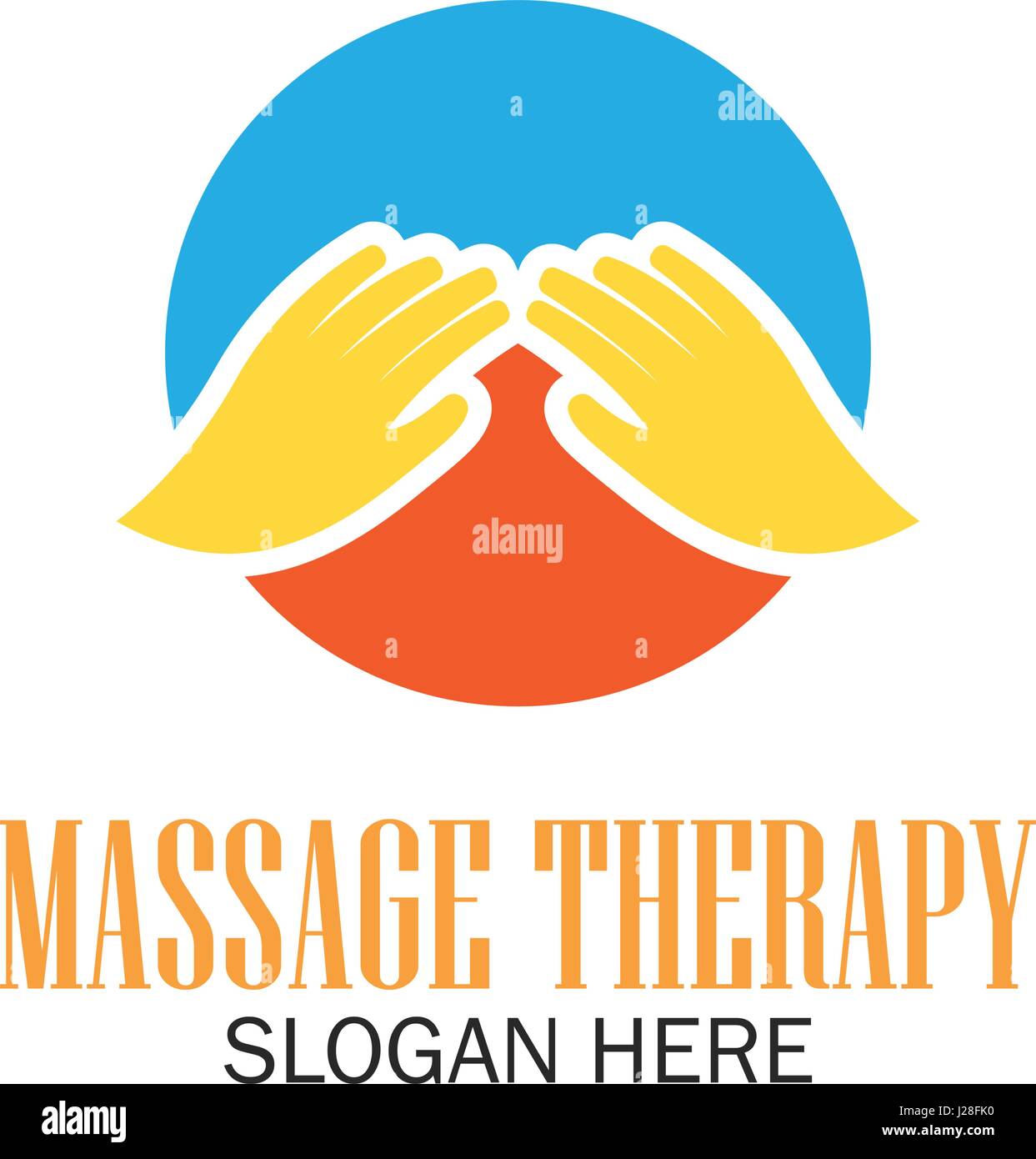 massage therapy logo with text space for your slogan / tagline, vector ...