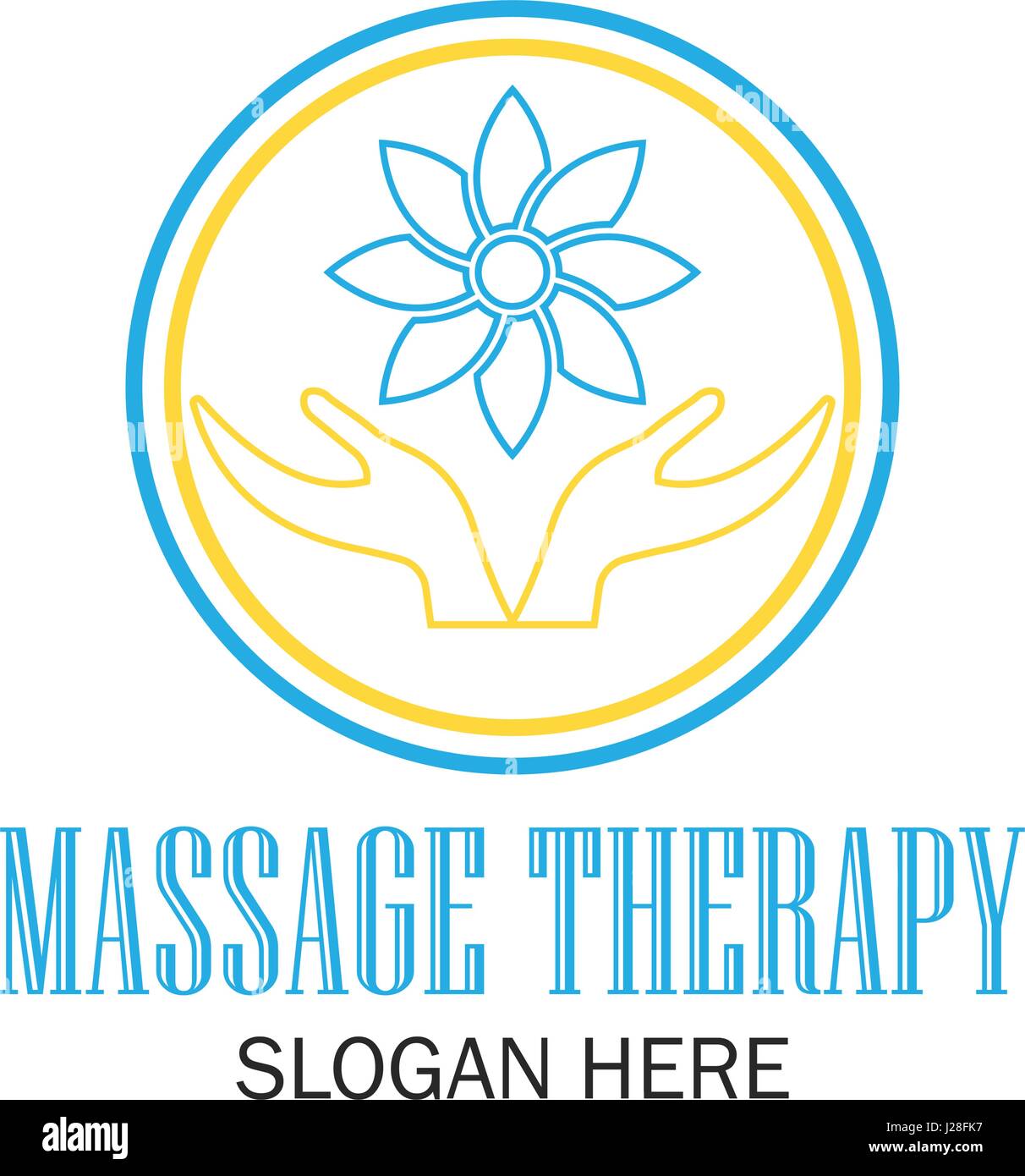 Massage Therapy Logo With Text Space For Your Slogan Tagline