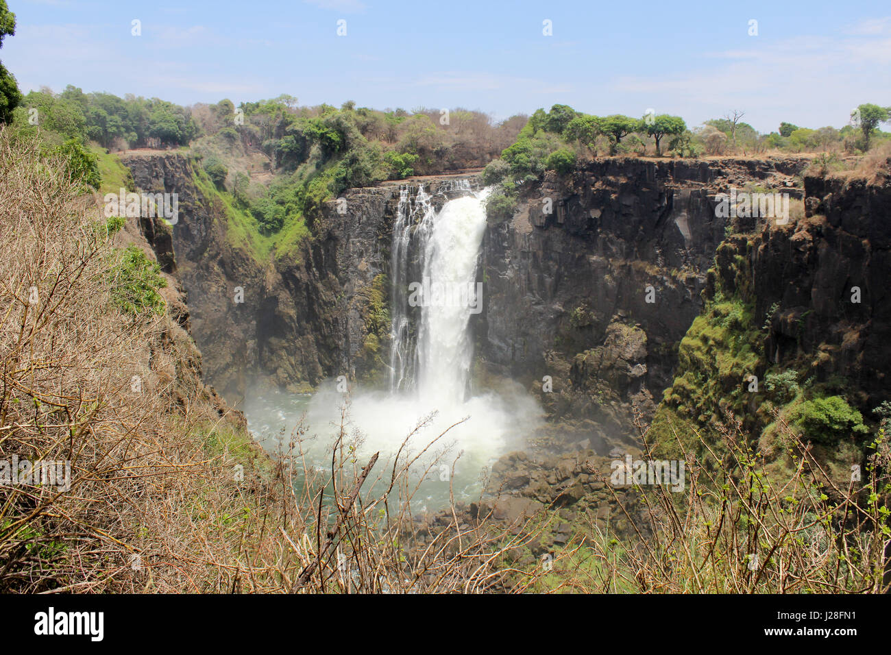 Zimbabwe, Matabeleland North, Hwange, Victoria Falls National Park, Victoria Falls, On Safari Stock Photo