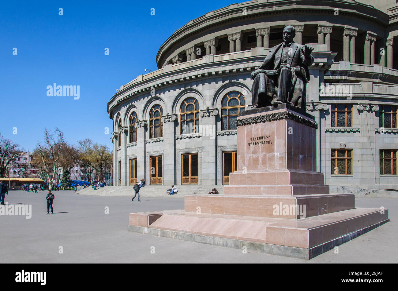Armenia, Yerevan, Kentron, the opera house of architect Alexander Tamanjan Stock Photo