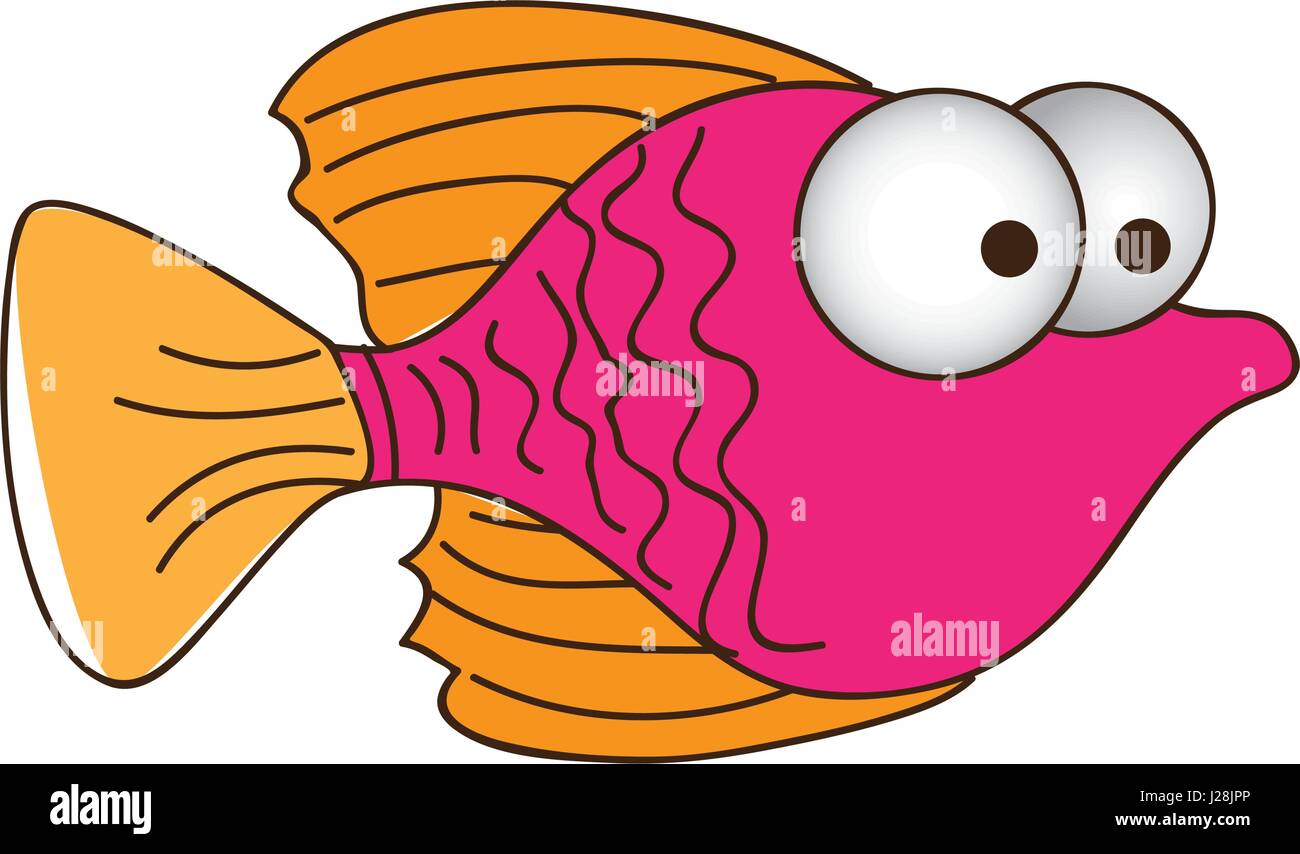 color silhouette of small fish with big eyes Stock Vector Image & Art -  Alamy