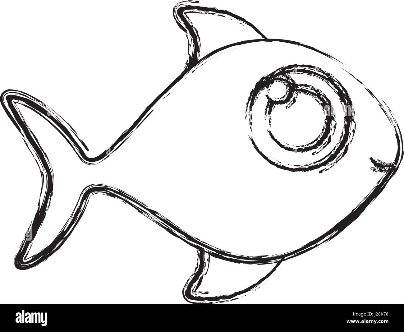 monochrome sketch of fish without scales Stock Vector Image & Art Alamy