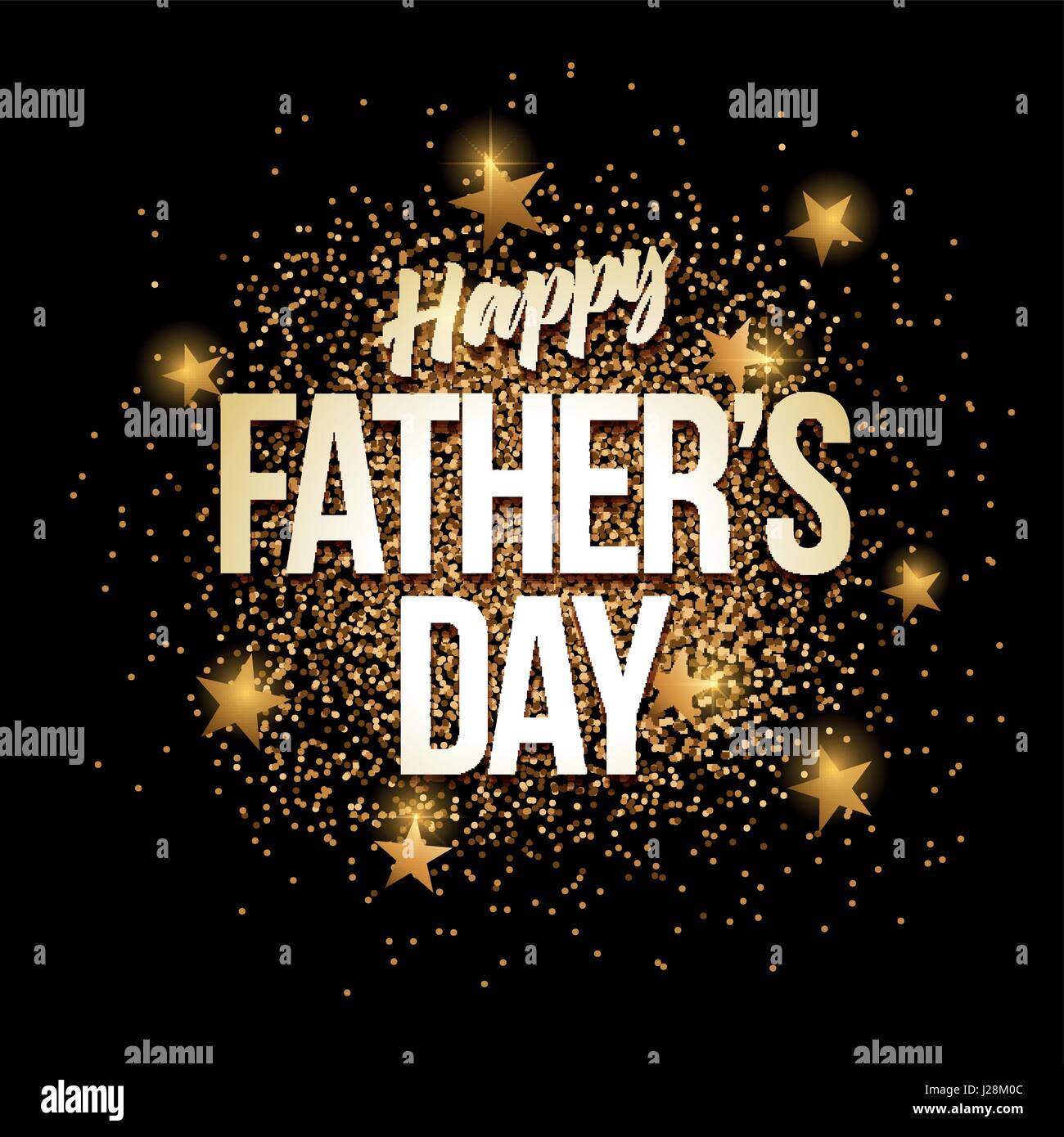 Happy Father S Day Banner With Gold Glitter Vector Illustration Elements Are Layered Separately In Vector File Stock Vector Image Art Alamy