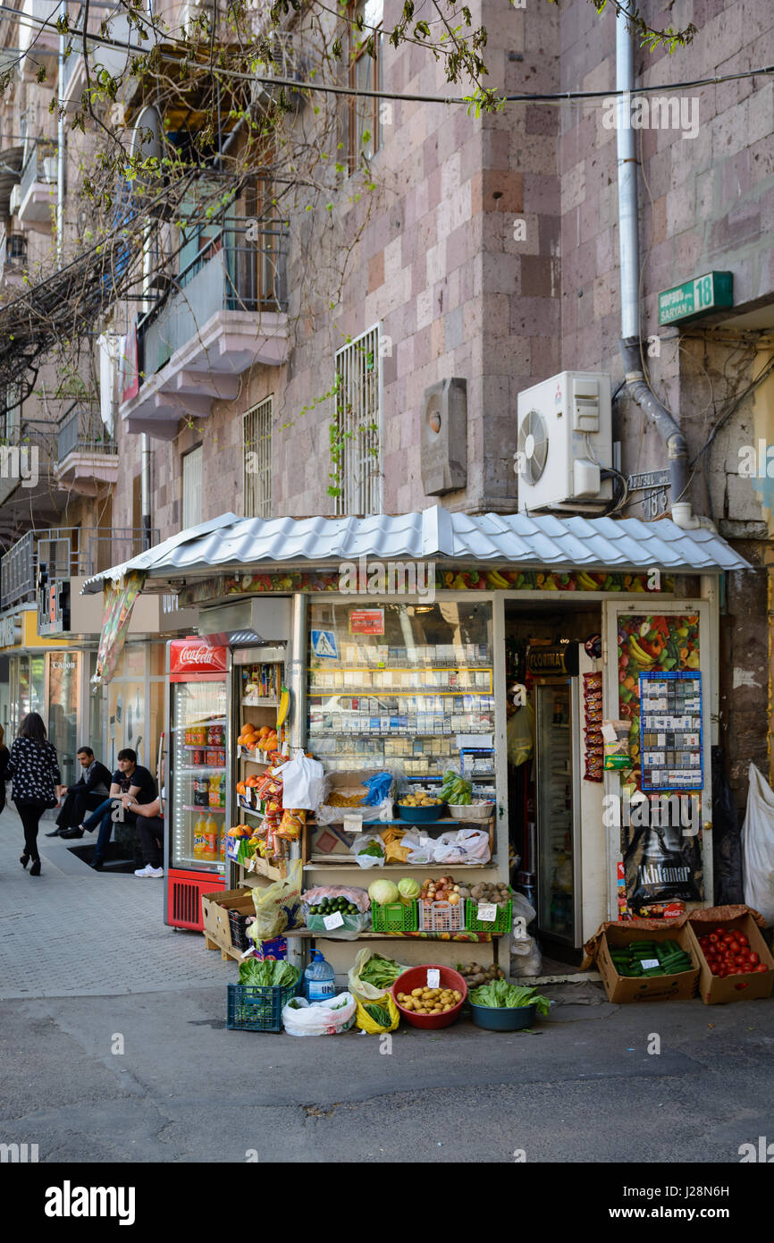 Armenia, Yerevan, Kentron, Kiosk Stock Photo Alamy