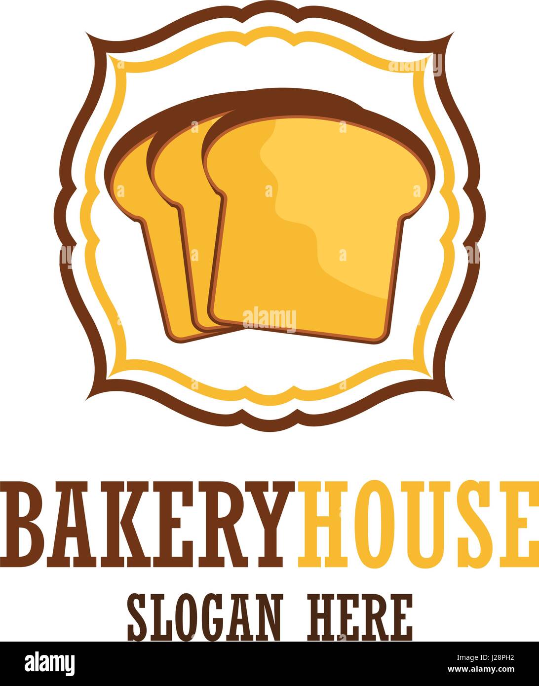 bakery logo with text space for your slogan / tagline, vector