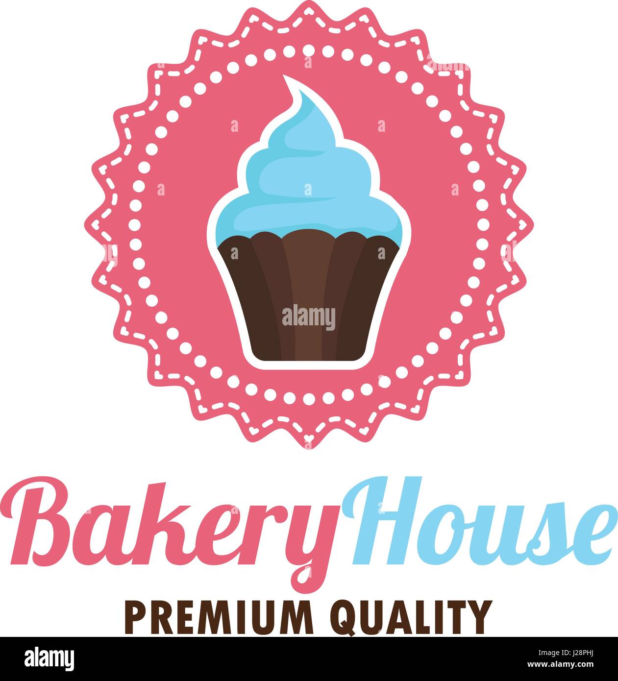 bakery logo with text space for your slogan / tagline, vector illustration Stock Vector Image