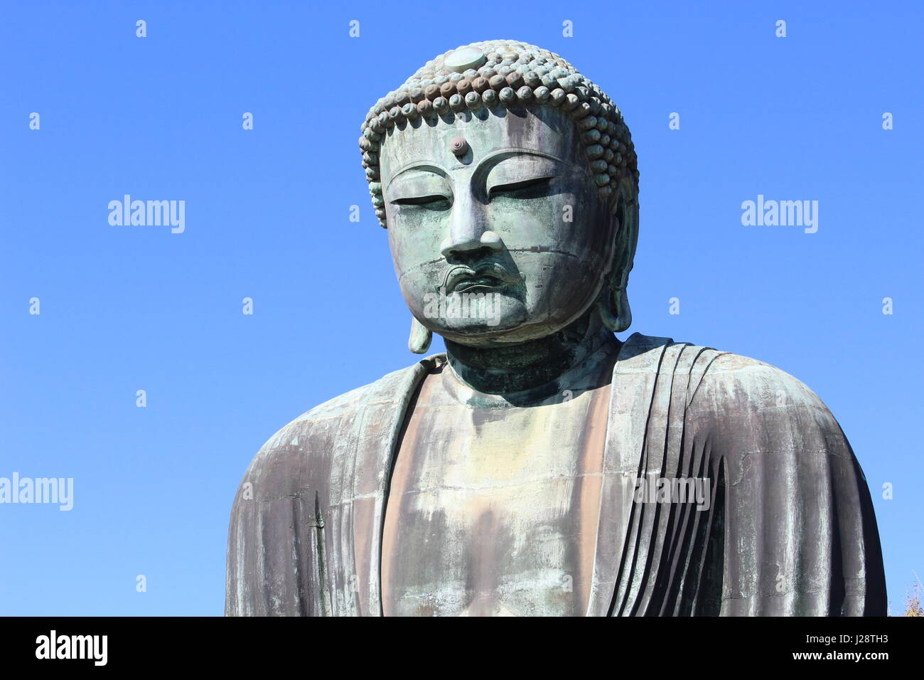 The Great Buddha of Kamakura's Kotoku-in Temple Stock Photo