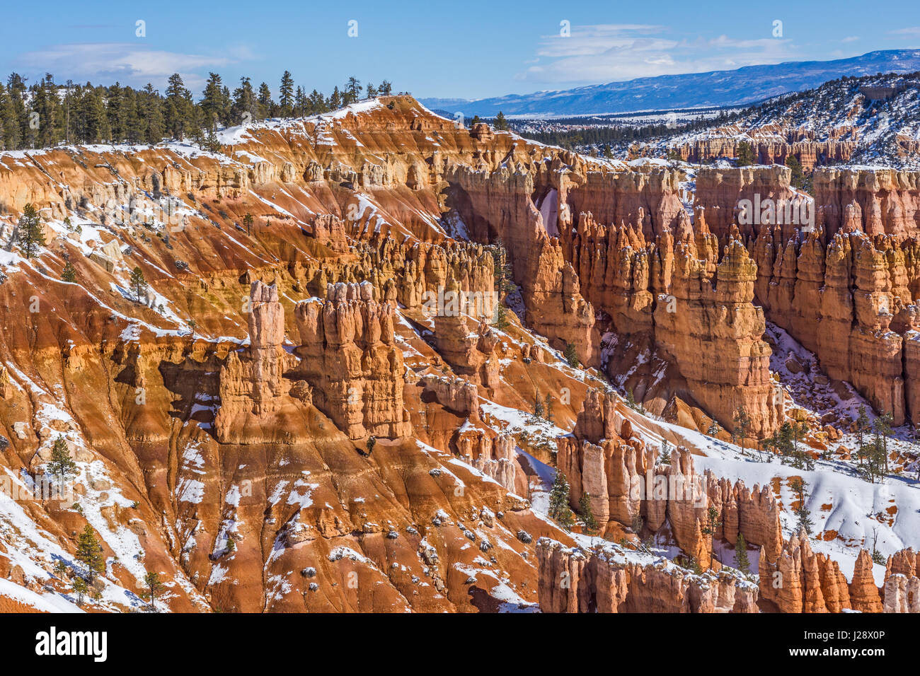 Colorful hoodoos and other formations make a beautiful landscape in ...
