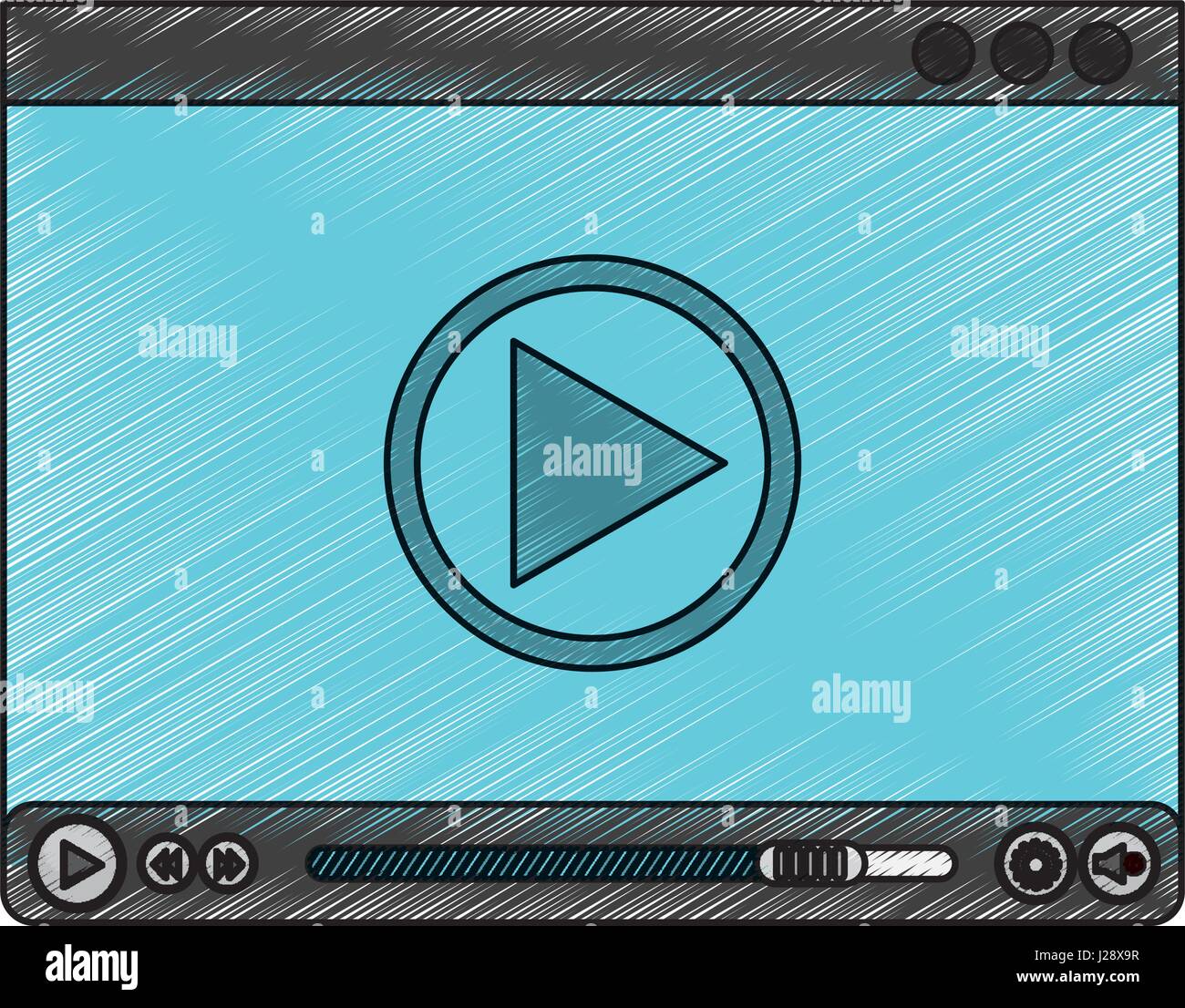 media player template icon Stock Vector Image & Art - Alamy