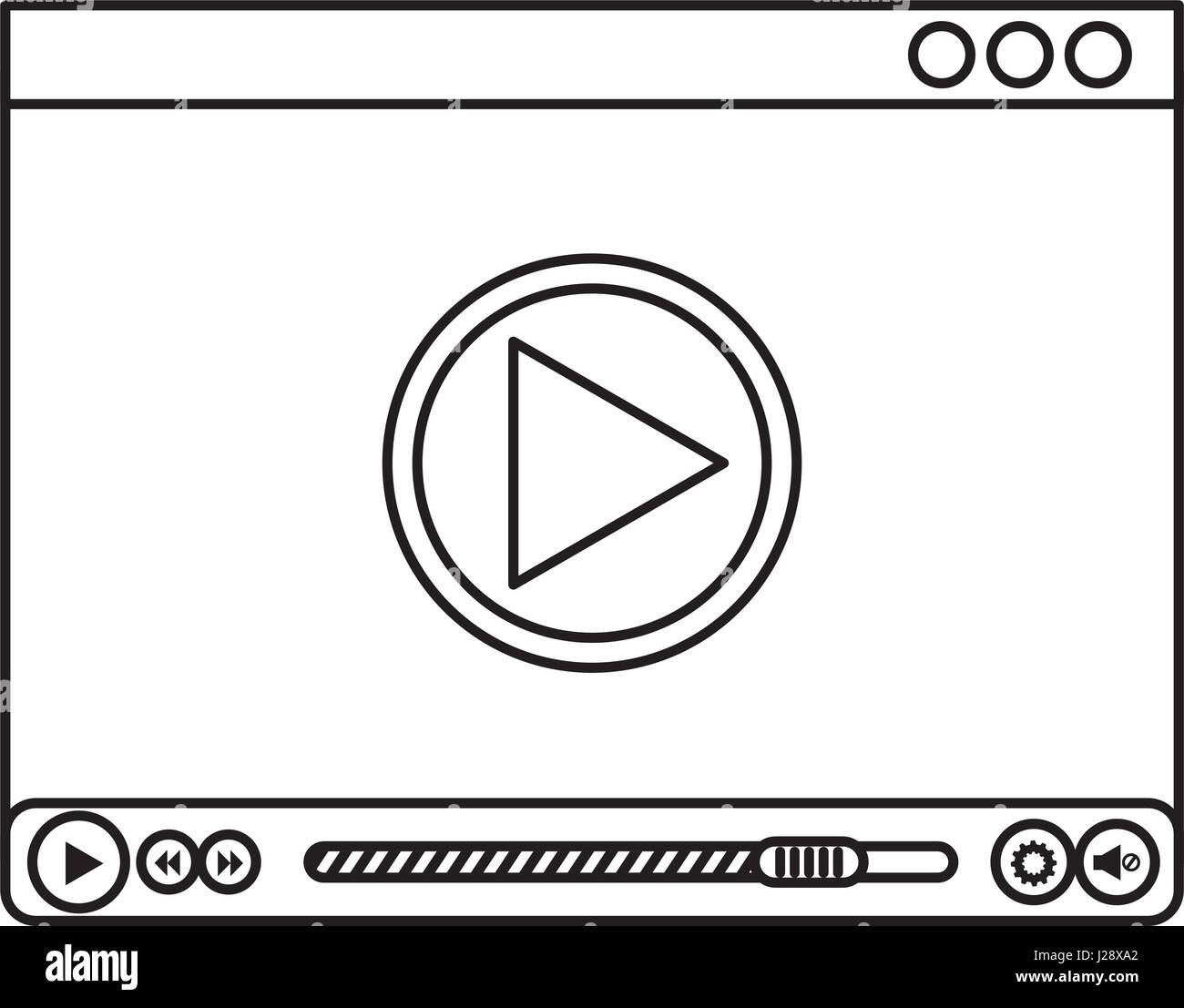 media player template icon Stock Vector Image & Art - Alamy