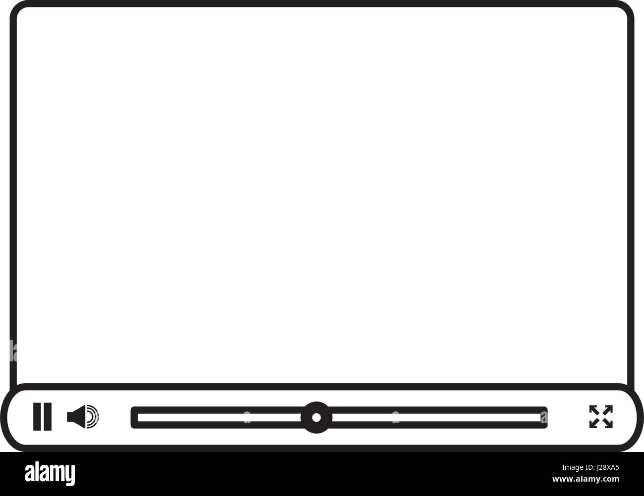 media player template icon Stock Vector Image & Art - Alamy