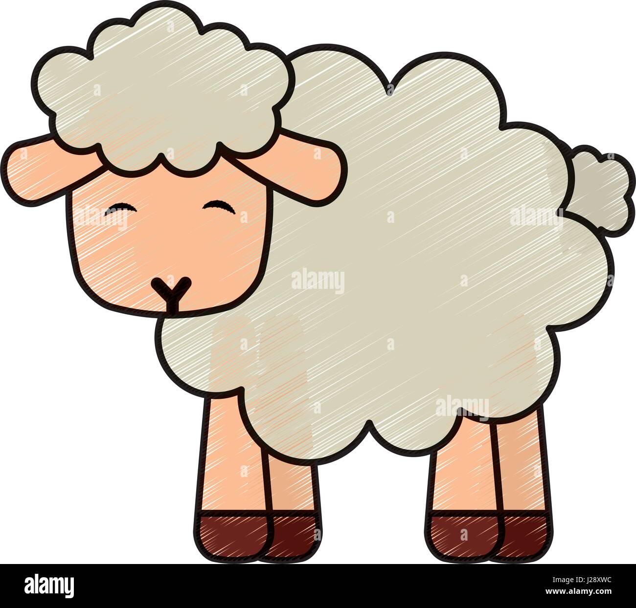 cute sheep manger character Stock Vector Image & Art - Alamy