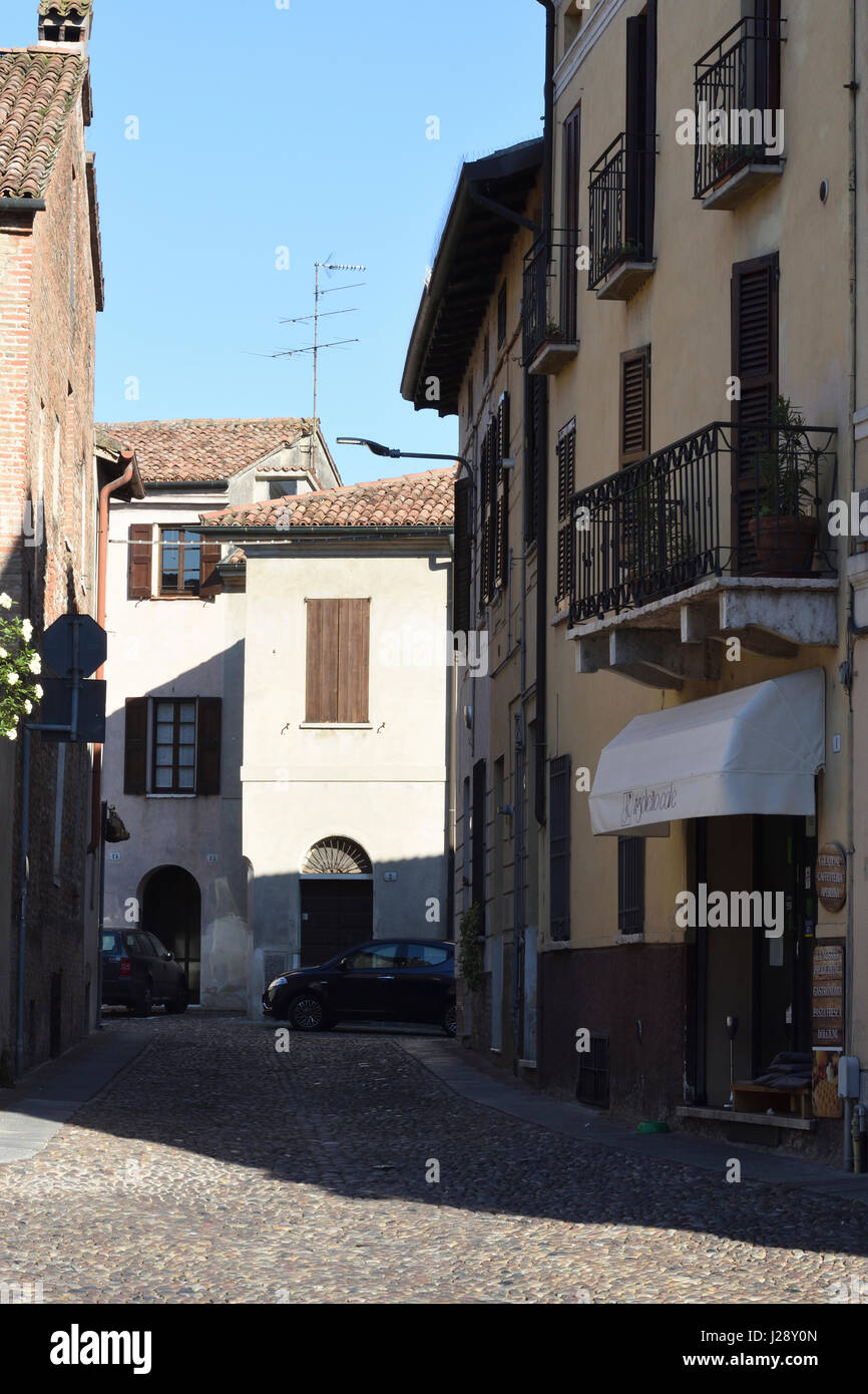 Mantua, Italy, street in the historic town Stock Photo