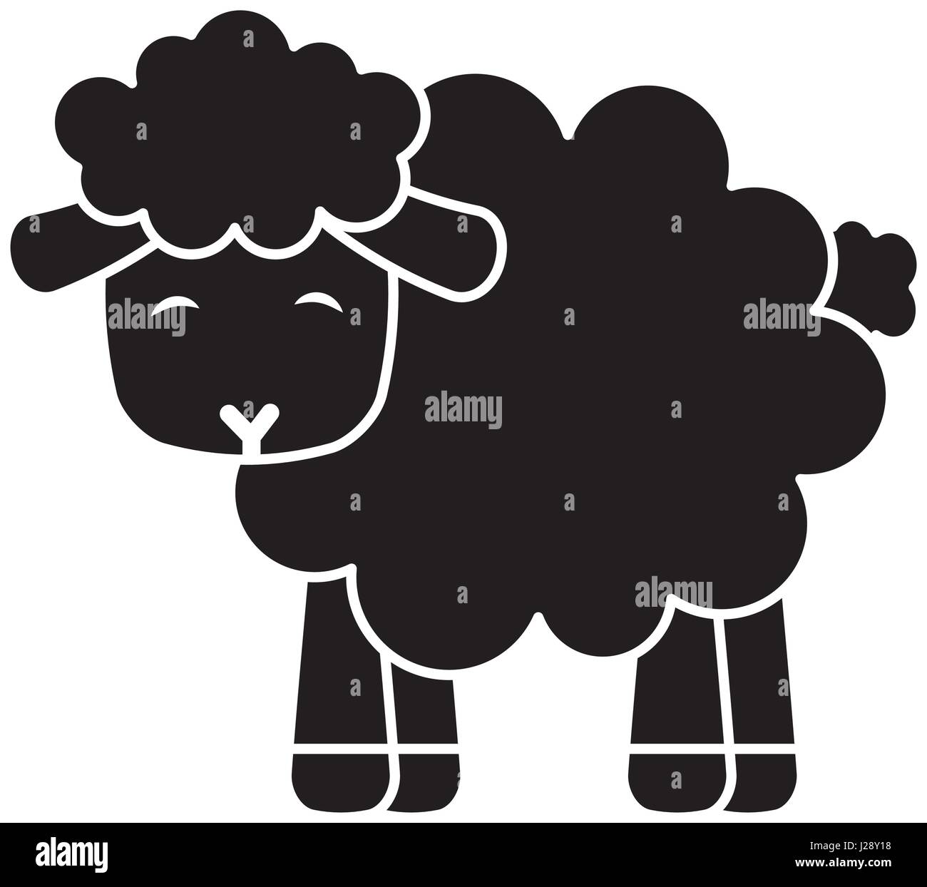 cute sheep manger character Stock Vector Image & Art - Alamy