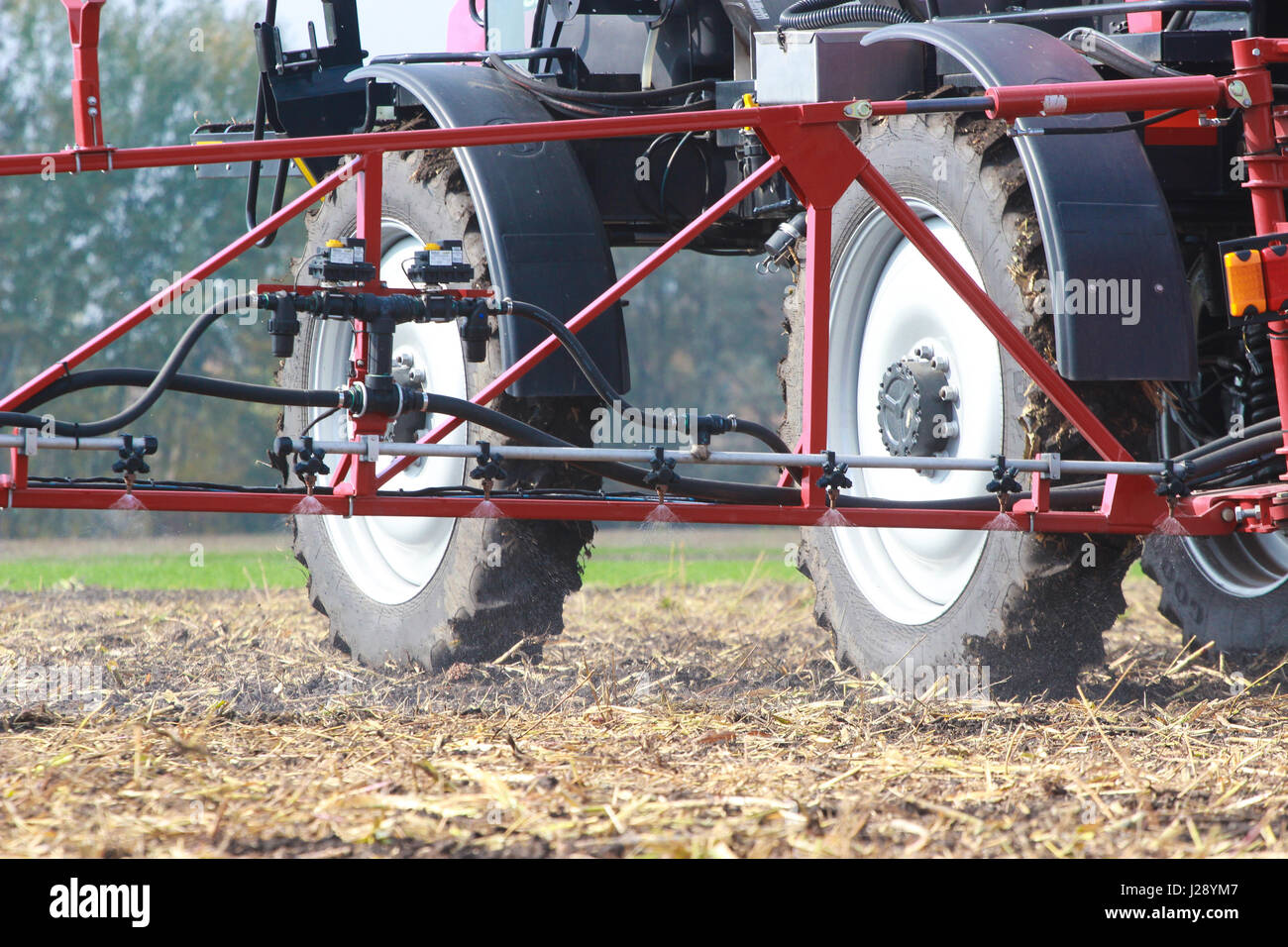 Combine harvester working on the harvest Stock Photo
