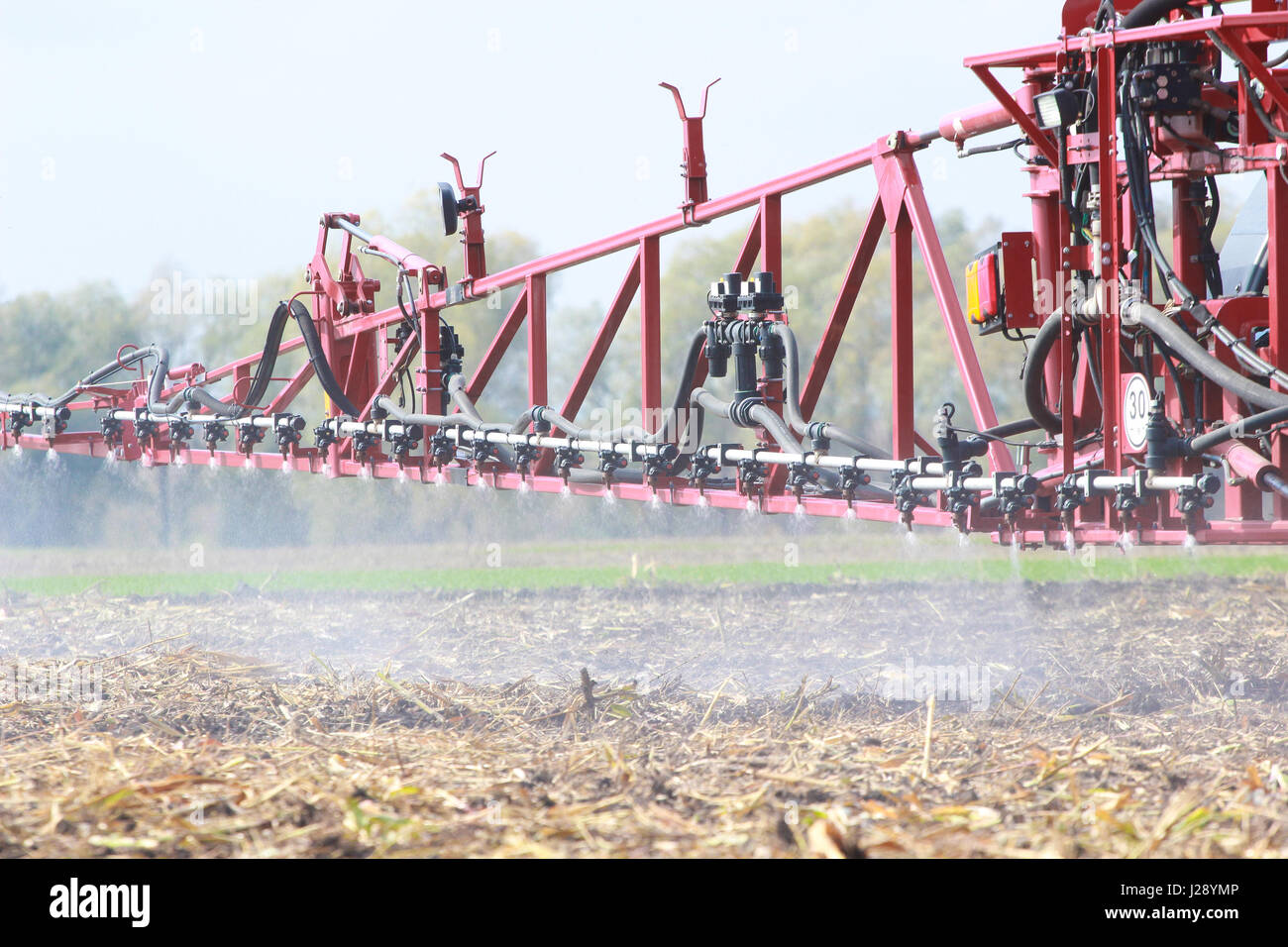 Combine harvester working on the harvest Stock Photo
