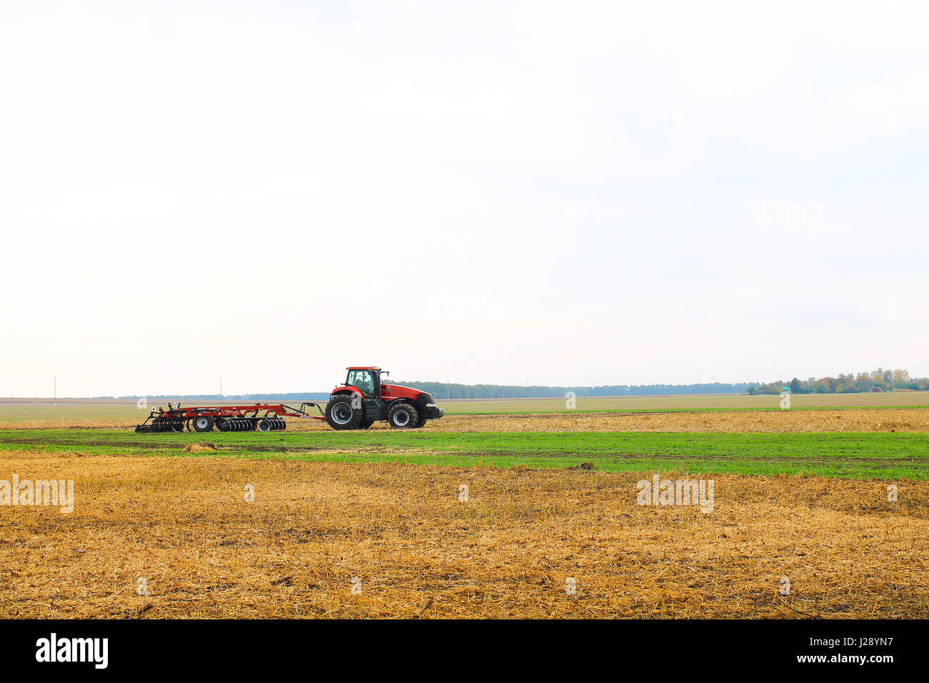 Combine harvester working on the harvest Stock Photo