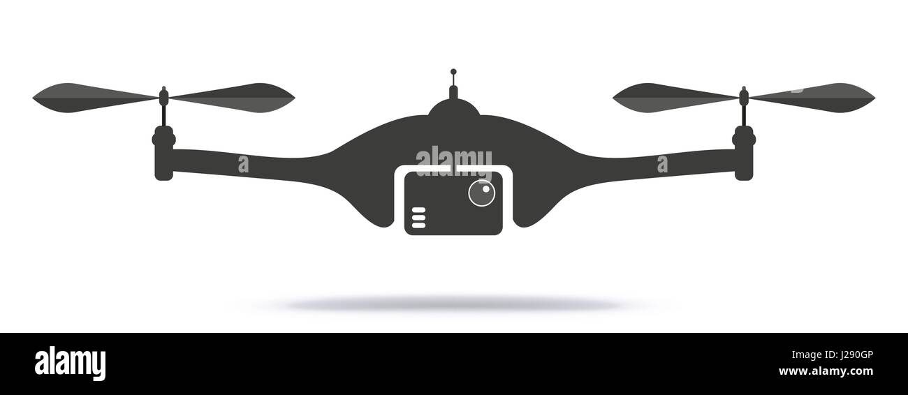 Drone Icon Vector Illustration on white background Stock Vector