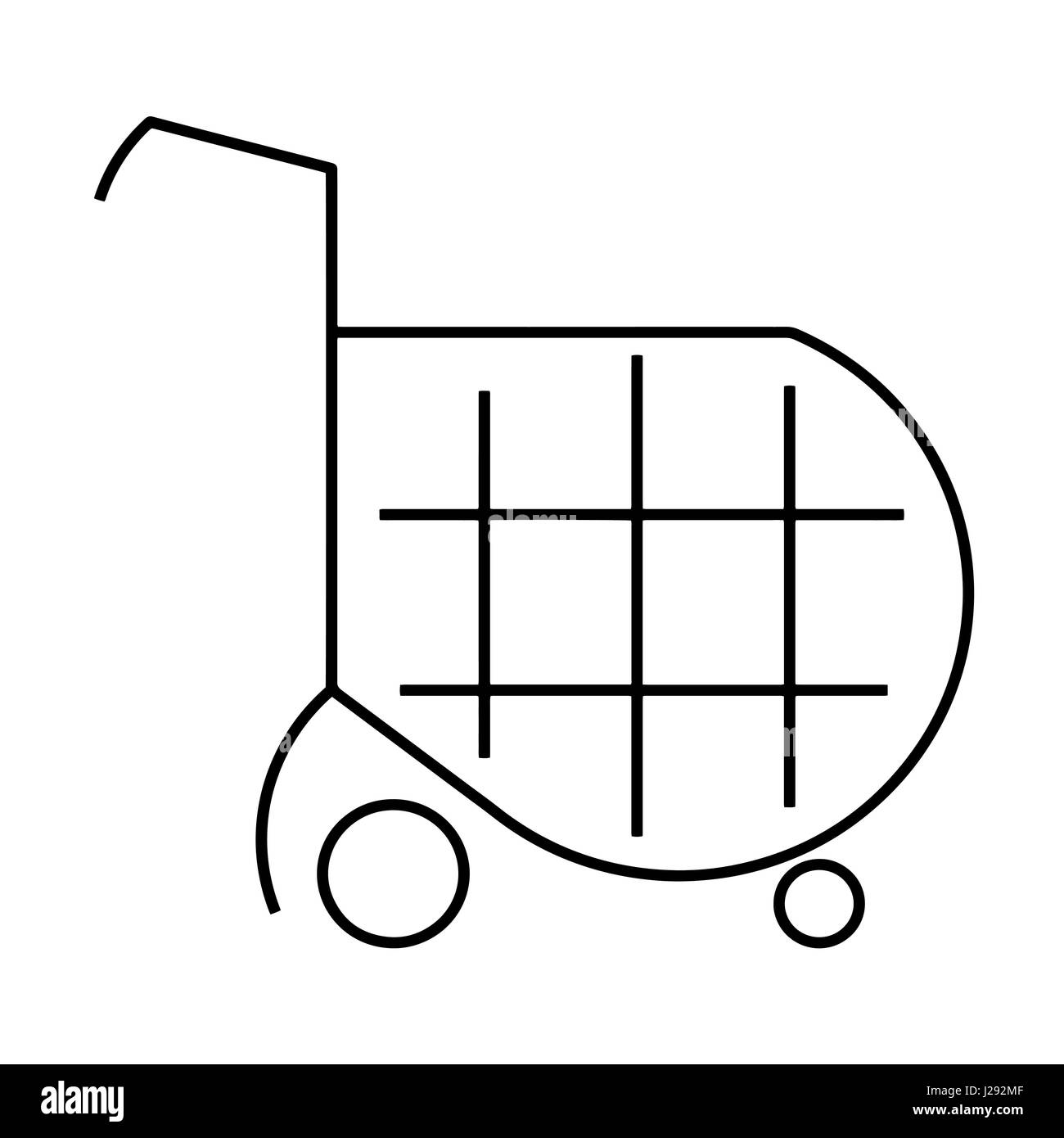 shopping cart vector - basket with boxes Stock Vector Image & Art - Alamy