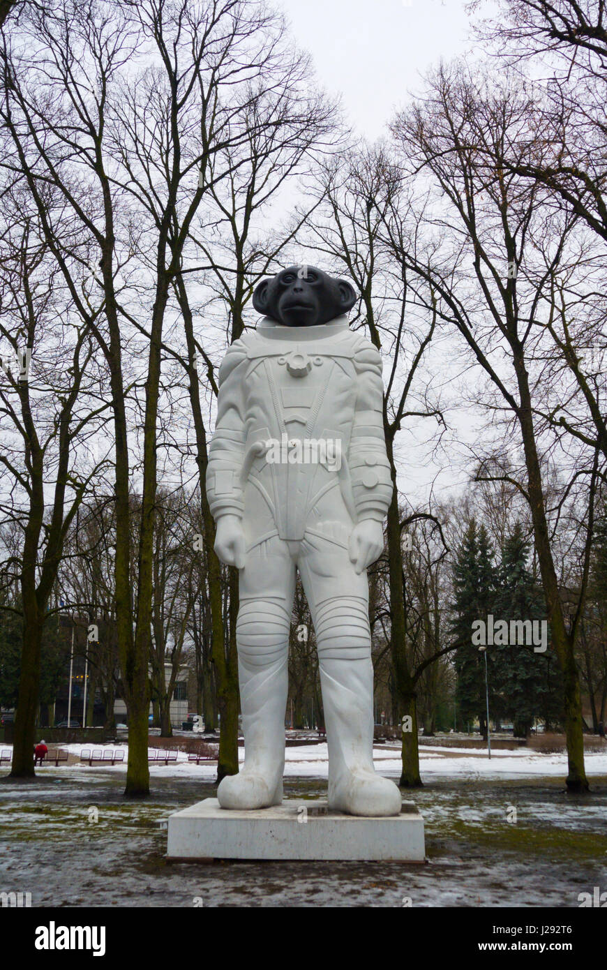Sam, space monkey statue, 12 metre memorial for animals that died in