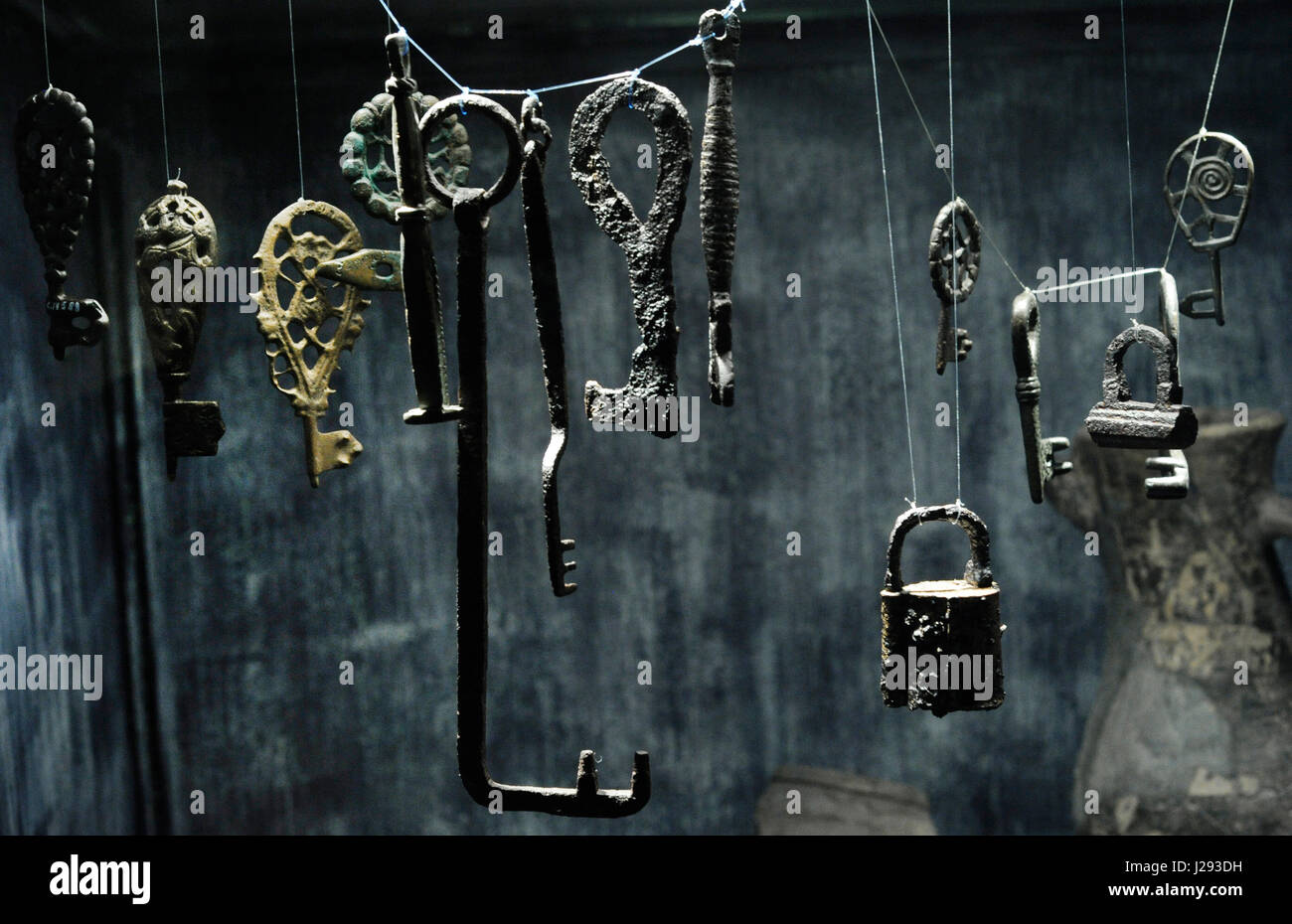 Metal keys. Viking Age. Historial Museum. Oslo. Norway. Stock Photo