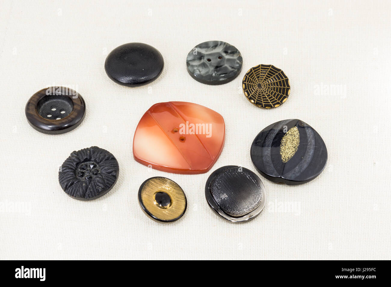 Set of various buttons Stock Photo