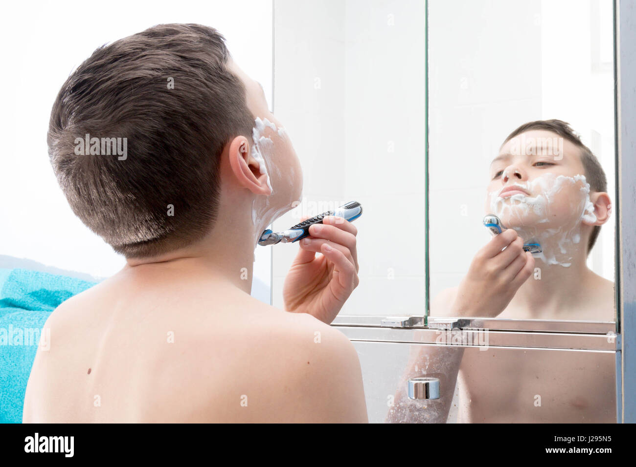 Bathroom youth male teen hi-res stock photography and images - Alamy