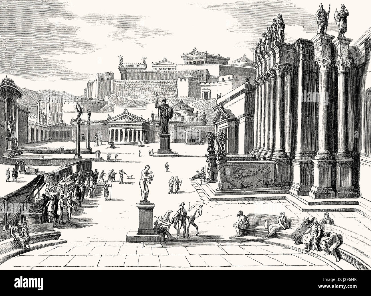 The Marketplace Of Sparta A Prominent City State In Ancient Greece Stock Photo Alamy