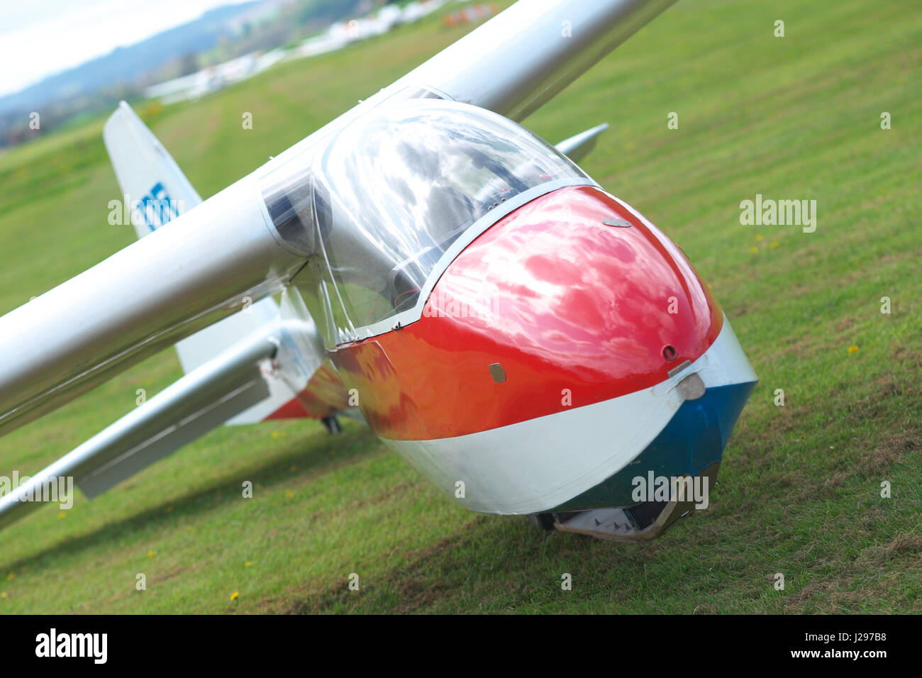 Gliding club Schleicher K7 two seater training glider Stock Photo Alamy
