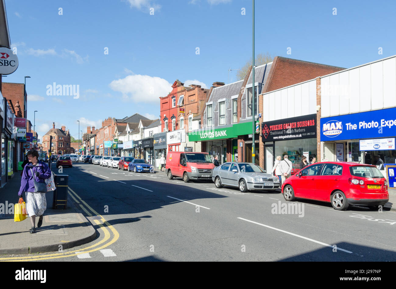 Shops in Harborne High Street in Birmingham Stock Photo Alamy
