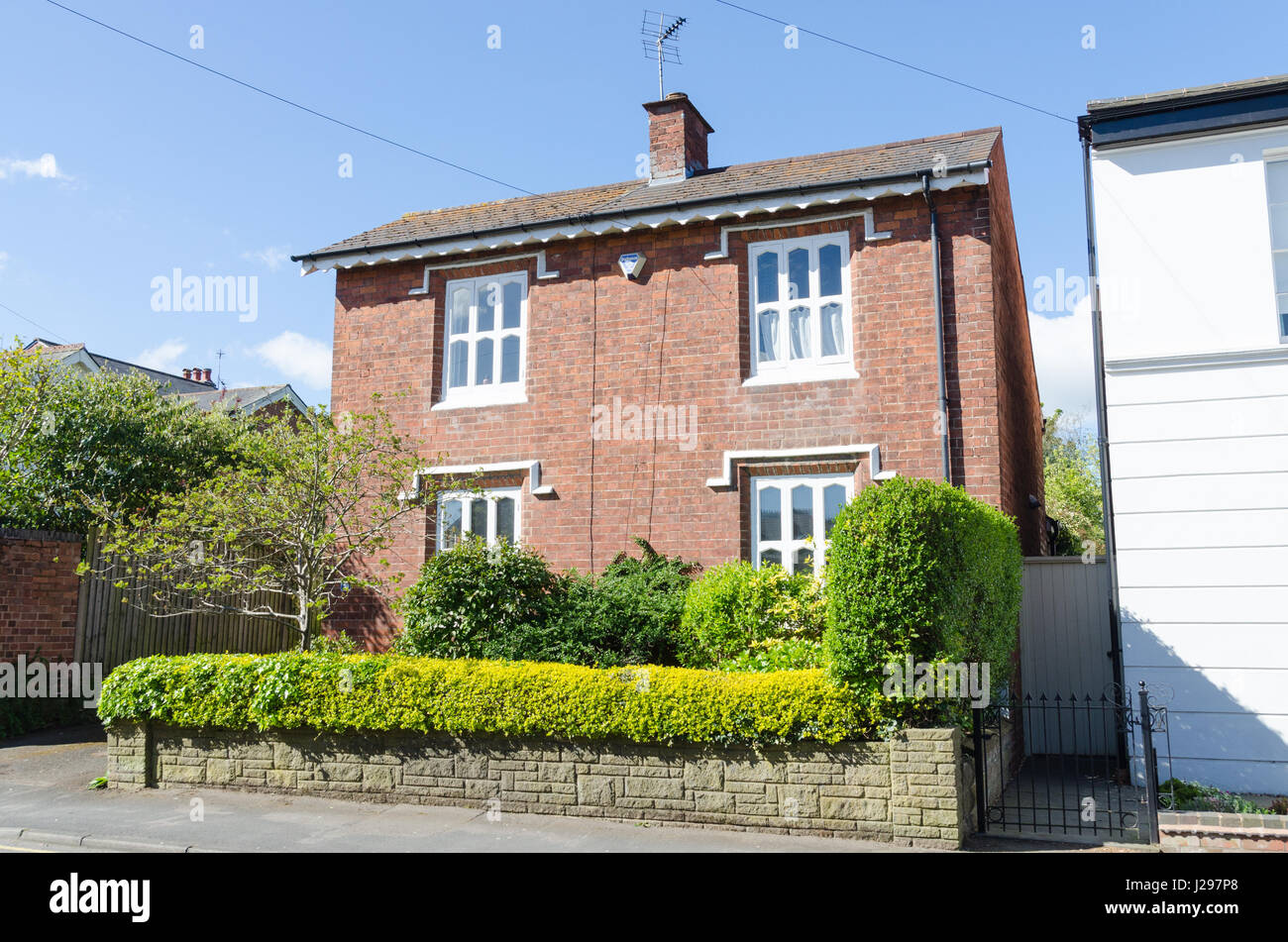 Smart red brick cottage in the sought after birmingham suburb of Harborne Stock Photo